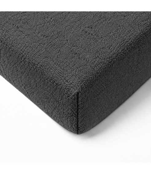 Frotē audums palags ar gumiju „Dark grey frote“. Palags ar gumiju 90x200