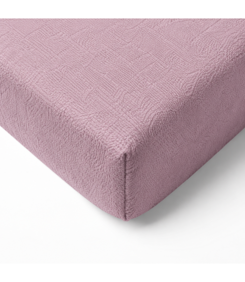 Frotē audums palags ar gumiju „Hushed Rose frote“. Palags ar gumiju 90x200