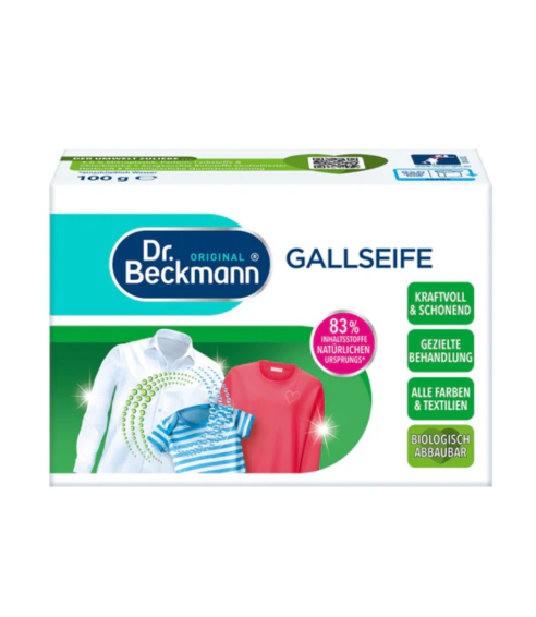 Traipu tīrīšanas ziepes ar žulti „Gall soap Dr. Beckmann“. Tīrītāji