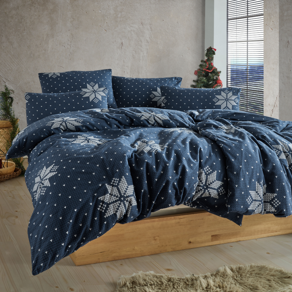 Ziemassvētku gultas veļa „Loke“. Kokvilnas gultas veļa, 140x200 cm, 200x200 cm, 200x220 cm