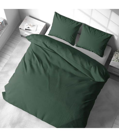 Lina gultas veļas „Linen Dark Green“. Lina gultas veļa