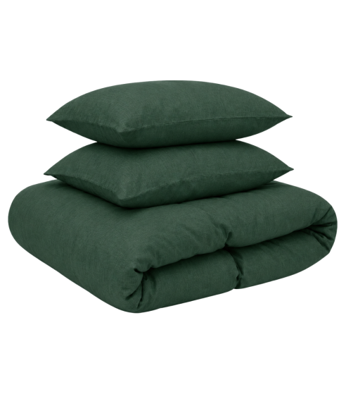 Lina gultas veļas „Linen Dark Green“. Lina gultas veļa
