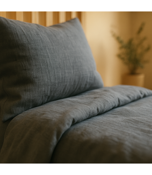 Lina gultas veļas „Linen Grey oasis“. Lina gultas veļa