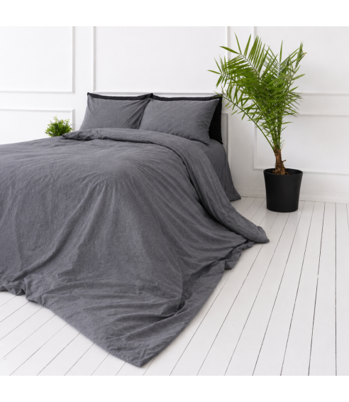 Lina gultas veļas „Linen Grey oasis“. Lina gultas veļa