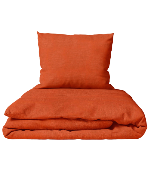 Lina gultas veļas „Linen Orange“. Lina gultas veļa