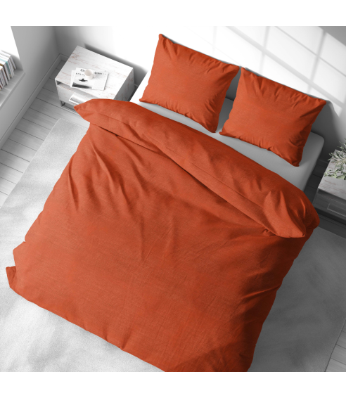 Lina gultas veļas „Linen Orange“. Lina gultas veļa