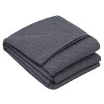 Gultas pārklājs "Bedspread Graphite". Pledi, 210x240 cm. Tumši pelēks gultas pārklājs ar smalku ģeometrisku stepētu rakstu