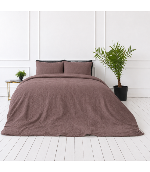Muslīna gultas veļa „Brown muslin“. Gultas veļas komplekti 200x200