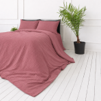 Muslīna gultas veļa „Vintage muslin“. Gultas veļas komplekti, 200x200 cm, 200x220 cm. Vienkrāsains terakotas toņa gultas veļas komplekts ar saburzītu tekstūru