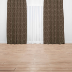Nakts aizkari "Green baroque curtain". Aizkari, 140x250 cm. Bagātīgi zaļš aizkars ar žakarda ornamentu, kas uzlabo interjeru ar tekstūru un izsmalcinātību.