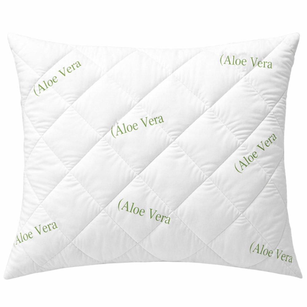 Spilvens „Aloe vera“. Antialerģisks spilvens „aloe vera”, pūkains un mīksts, nodrošina komfortu katru nakti. Spilvens „Aloe vera“. Antialerģisks spilvens „aloe vera”, pūkains un mīksts, nodrošina komfortu katru nakti.