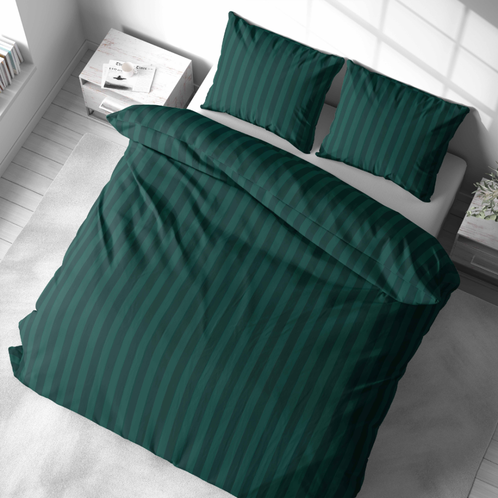 Spilvendrānas „Green Stripes“. Spilvendrānas 50x70