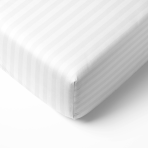 Palagi ar gumiju „White Stripes“. Palags ar gumiju 90x200, 90x200 cm, 140x200 cm, 160x200 cm, 180x200 cm. Balts gumijots palags ar svītru rakstu nodrošina komfortu un stilīgu akcentu jūsu guļamistabas interjerā.