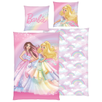 Gultas veļas komplekts „Barbie“. Kokvilnas gultas veļa, 135x200 cm. Rozā gultas veļas komplekts ar bārbiju, viņas draudzeni un mirdzošām detaļām. Gultas veļas komplekts „Barbie“. Kokvilnas gultas veļa, 135x200 cm. Rozā gultas veļas komplekts ar bārbiju, viņas draudzeni un mirdzošām detaļām.