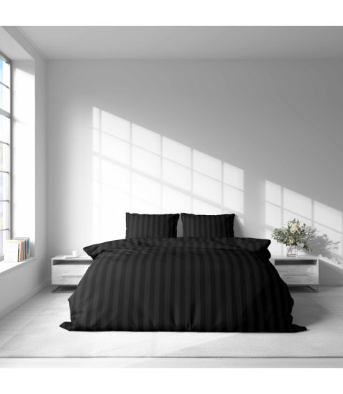 Gultas veļas komplekts „Black Stripes“. Gultas veļas komplekti 140x200