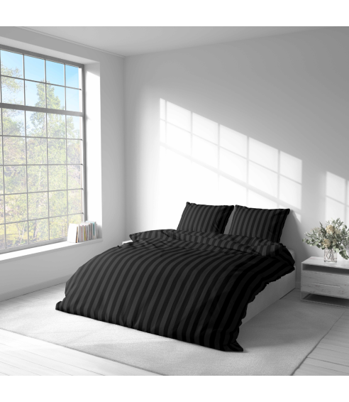 Gultas veļas komplekts „Black Stripes“. Gultas veļas komplekti 140x200