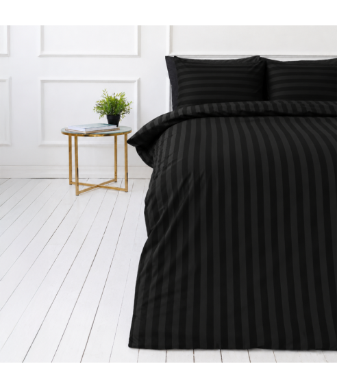 Gultas veļas komplekts „Black Stripes“. Gultas veļa viesnīcām