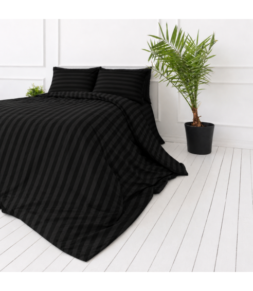 Gultas veļas komplekts „Black Stripes“. Gultas veļa viesnīcām