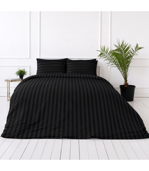 Gultas veļas komplekts „Black Stripes“. Gultas veļa viesnīcām