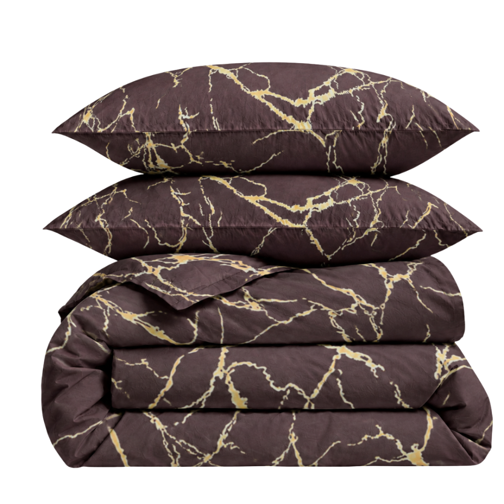 Gultas veļas komplekts „Bronze Marble“. Rakstaina gultas veļa, 140x200 cm, 150x200 cm, 160x200 cm, 180x200 cm, 200x200 cm, 200x220 cm, 220x240 cm. Tumši brūns gultas komplekts ar sarkanīgu nokrāsu un dzeltenīgām līnijām. Gultas veļas komplekts „Bronze Marble“. Rakstaina gultas veļa, 140x200 cm, 150x200 cm, 160x200 cm, 180x200 cm, 200x200 cm, 200x220 cm, 220x240 cm. Tumši brūns gultas komplekts ar sarkanīgu nokrāsu un dzeltenīgām līnijām.