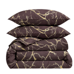 Gultas veļas komplekts „Bronze Marble“. Rakstaina gultas veļa, 140x200 cm, 150x200 cm, 160x200 cm, 180x200 cm, 200x200 cm, 200x220 cm, 220x240 cm. Tumši brūns gultas komplekts ar sarkanīgu nokrāsu un dzeltenīgām līnijām. Gultas veļas komplekts „Bronze Marble“. Rakstaina gultas veļa, 140x200 cm, 150x200 cm, 160x200 cm, 180x200 cm, 200x200 cm, 200x220 cm, 220x240 cm. Tumši brūns gultas komplekts ar sarkanīgu nokrāsu un dzeltenīgām līnijām.