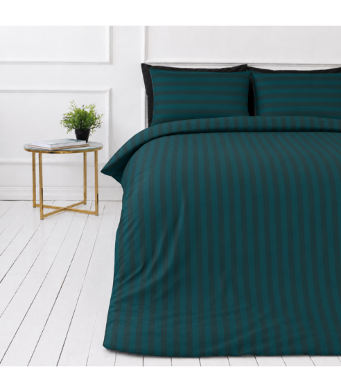Gultas veļas komplekts „Green Stripes“. Gultas veļa viesnīcām