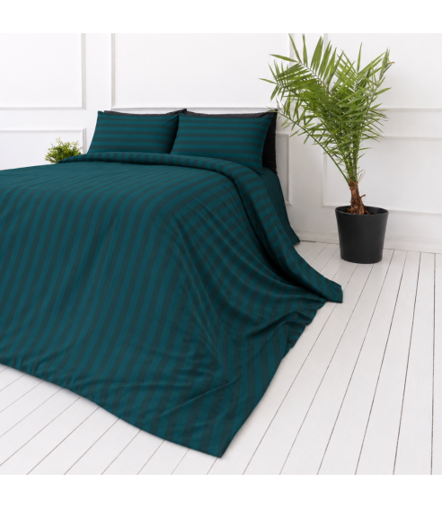 Gultas veļas komplekts „Green Stripes“. Gultas veļa viesnīcām
