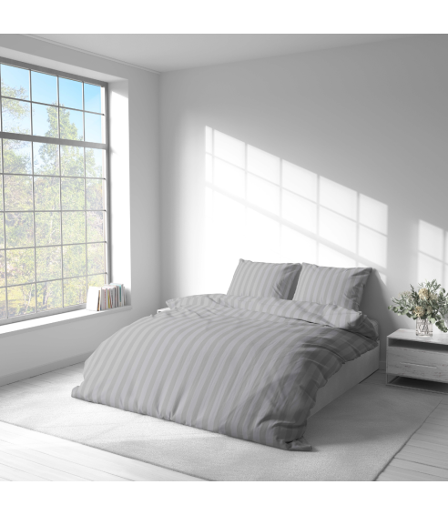 Gultas veļas komplekts „Grey Stripes“. Gultas veļas komplekti 140x200