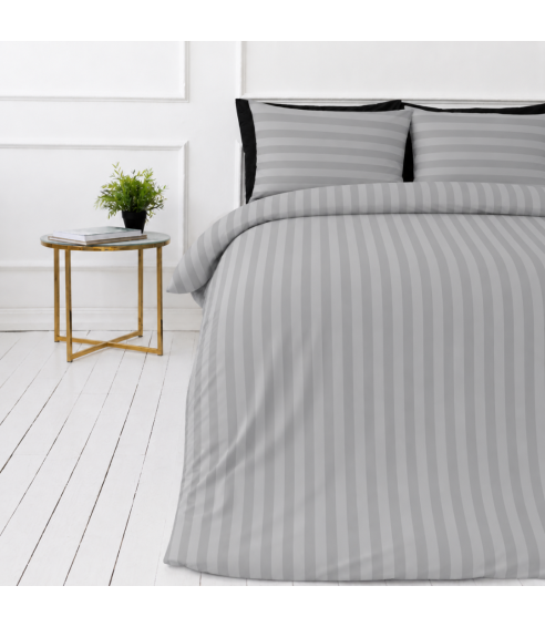 Gultas veļas komplekts „Grey Stripes“. Gultas veļa viesnīcām