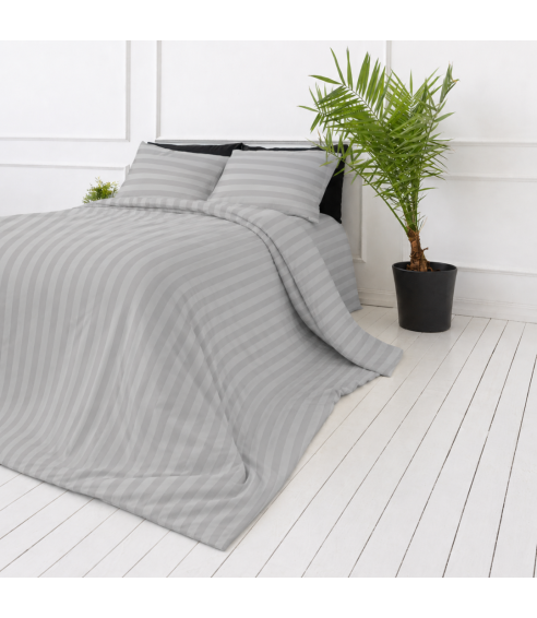 Gultas veļas komplekts „Grey Stripes“. Gultas veļa viesnīcām