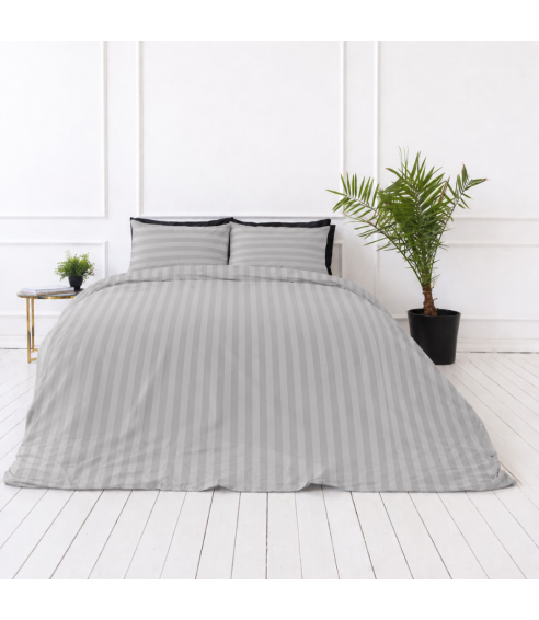 Gultas veļas komplekts „Grey Stripes“. Gultas veļa viesnīcām
