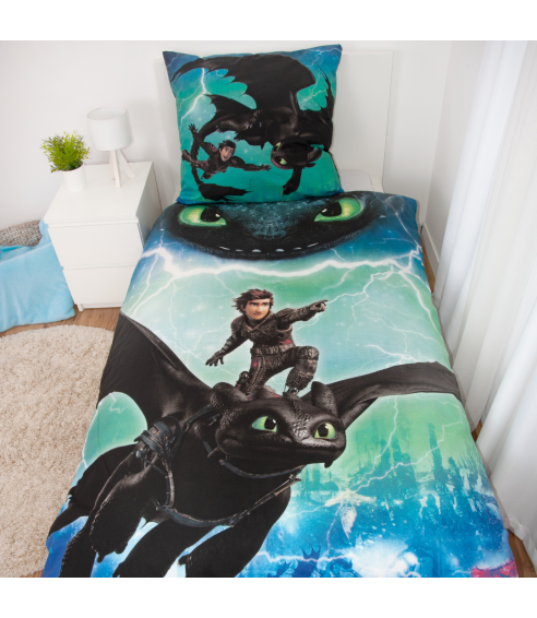 Gultas veļas komplekts „How to train your dragon“. Bērnu gultas veļa