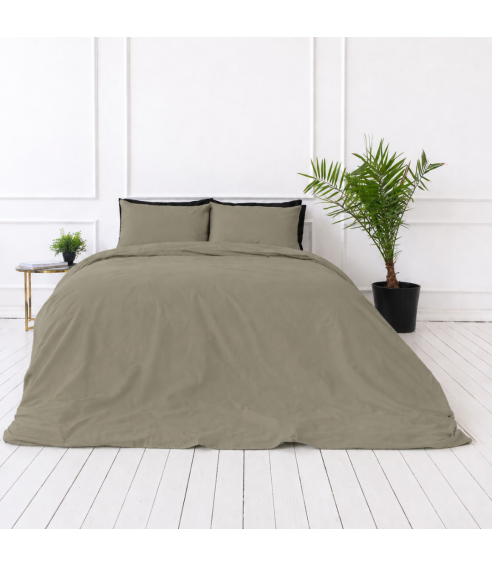 Gultas veļas komplekts „Khaki Grey“. Gultas veļas komplekti 140x200