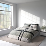 Gultas veļas komplekts "Lane Luxe". Gultas veļas komplekti 140x200, 140x200 cm. Šiks gultasveļas komplekts ar krustojošām režģa līnijām un izteiksmīgu leoparda raksta akcentu.