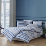 Gultas veļas komplekts „Linie blue“. Kokvilnas gultas veļa, 140x200 cm, 200x200 cm, 200x220 cm