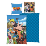 Gultas veļas komplekts „Naruto“. Kokvilnas gultas veļa, 135x200 cm. Zils gultas veļas komplekts ar naruto tēliem un krāsainu ciemata ainavu. Gultas veļas komplekts „Naruto“. Kokvilnas gultas veļa, 135x200 cm. Zils gultas veļas komplekts ar naruto tēliem un krāsainu ciemata ainavu.