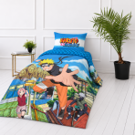 Gultas veļas komplekts „Naruto“. Kokvilnas gultas veļa, 135x200 cm. Zila spilvendrāna ar baltu joslu un krāsainu naruto shippuden uzrakstu. Gultas veļas komplekts „Naruto“. Kokvilnas gultas veļa, 135x200 cm. Zila spilvendrāna ar baltu joslu un krāsainu naruto shippuden uzrakstu.