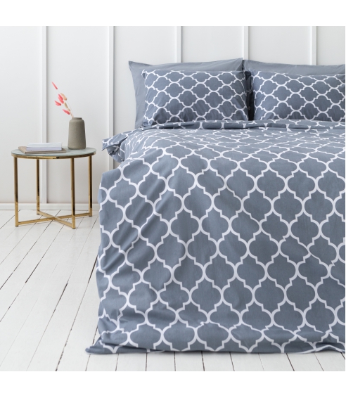 Gultas veļas komplekts „Morocco grey cotton“. Kokvilnas gultas veļa