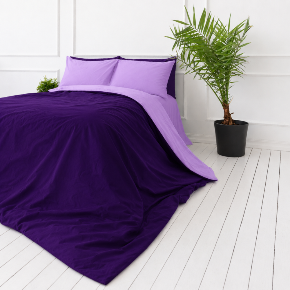 Gultas veļas komplekts „Orchid Pansy“. Violeta gultasveļa, 140x200 cm, 150x200 cm, 160x200 cm, 180x200 cm, 200x200 cm, 200x220 cm, 220x240 cm. Vienkrāsains lavandas gultas veļas komplekts ar dziļu purpura kontrastu. Gultas veļas komplekts „Orchid Pansy“. Violeta gultasveļa, 140x200 cm, 150x200 cm, 160x200 cm, 180x200 cm, 200x200 cm, 200x220 cm, 220x240 cm. Vienkrāsains lavandas gultas veļas komplekts ar dziļu purpura kontrastu.