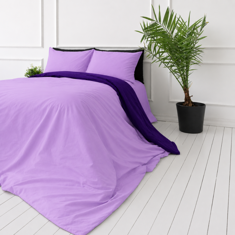 Gultas veļas komplekts „Orchid Pansy“. Violeta gultasveļa, 140x200 cm, 150x200 cm, 160x200 cm, 180x200 cm, 200x200 cm, 200x220 cm, 220x240 cm. Moderns violets gultas veļas komplekts ar gaišu un tumšu salikumu. Gultas veļas komplekts „Orchid Pansy“. Violeta gultasveļa, 140x200 cm, 150x200 cm, 160x200 cm, 180x200 cm, 200x200 cm, 200x220 cm, 220x240 cm. Moderns violets gultas veļas komplekts ar gaišu un tumšu salikumu.