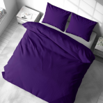Gultas veļas komplekts „Pansy“. Gultas veļa viesnīcām, 140x200 cm, 160x200 cm, 200x200 cm, 200x220 cm, 220x240 cm. Bagātīgs tumši purpursarkans gultas veļas komplekts, ideāli piemērots, lai radītu mierīgu un greznu atmosfēru jūsu guļamistabā