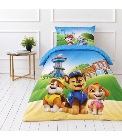 Gultas veļas komplekts „Paw Patrol Blue“. Kokvilnas gultas veļa