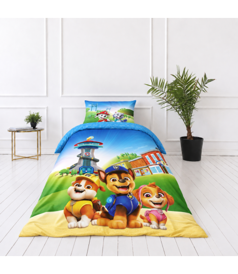 Gultas veļas komplekts „Paw Patrol Blue“. Kokvilnas gultas veļa