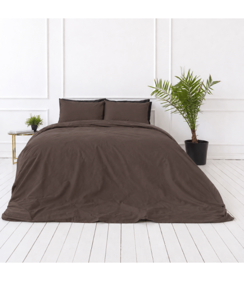  Perkali gultas veļas komplekts „Brown Percale“. Perkali gultas veļa