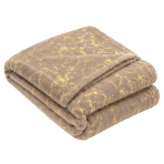Pleds „Gilded Brown fleece blanket“. Pledi, 200x220 cm. Smilškrāsas pleds ar izteiksmīgu zeltainu marmora dzīslojuma rakstu.