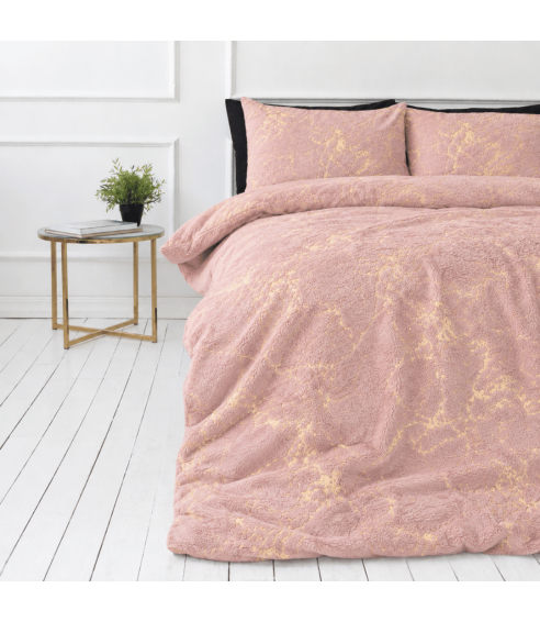Pļušo gultas veļa „Minky Gilded Rose“. Gultas veļas komplekti 200x220
