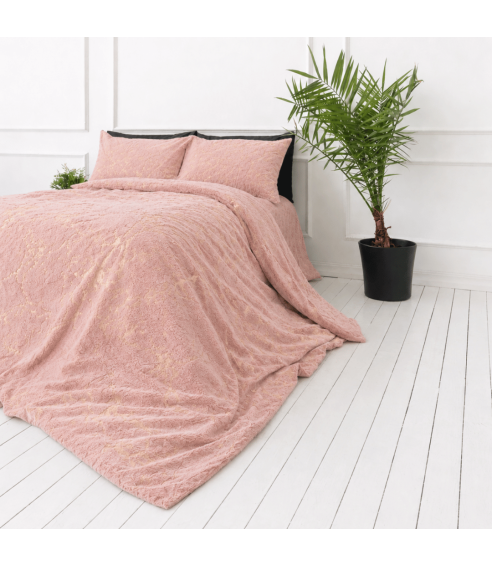 Pļušo gultas veļa „Minky Gilded Rose“. Gultas veļas komplekti 200x220