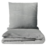 Pļušo gultas veļa „Minky Grey Solid“. Gultas veļas komplekti 200x220, 200x220 cm. Pelēka gultas veļa ar vienmērīgu, maigu tumši pelēku nokrāsu.