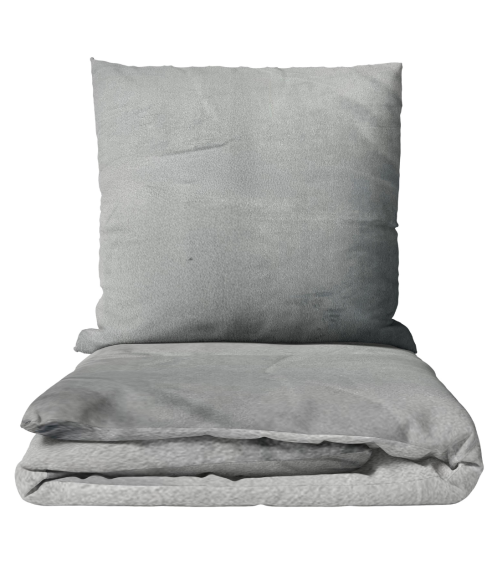 Pļušo gultas veļa „Minky Grey Solid“. Gultas veļas komplekti 200x220