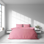 Pļušo gultas veļa „Minky Rose Solid“. Gultas veļas komplekti 200x220, 200x220 cm. Gaiši rozā gultas veļas komplekts ar smalku pūdera toni